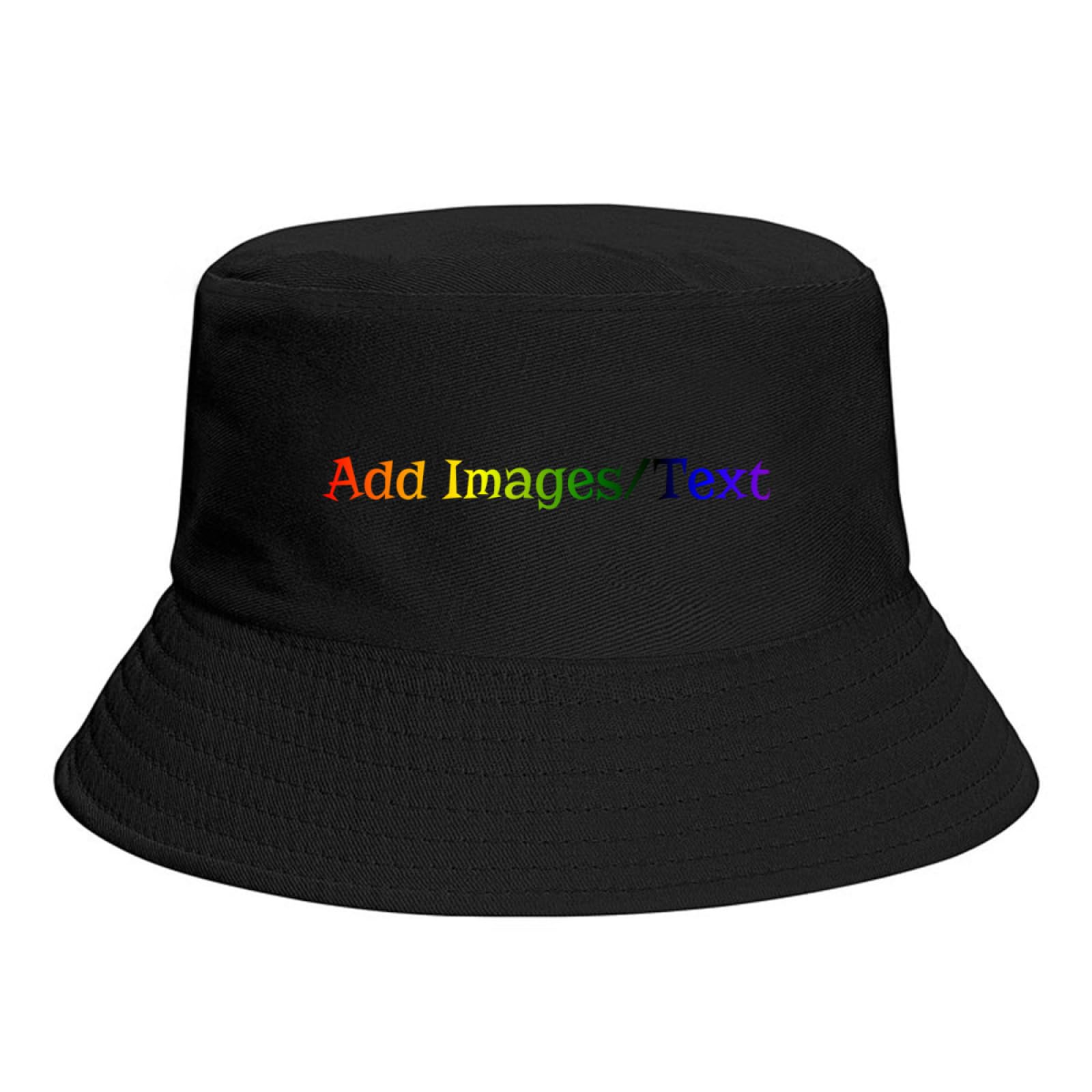 Custom Bucket Hat Add Images Text Bucket Hat for Men Women Birthday Gifts Black