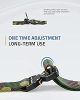 Vista 32 de FAIRWIN Cinturón táctico, cinturones de trabajo para hombres, correas militares, cinturón de red, hebilla de liberación rápida de alta resistencia