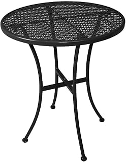 Bolero Black Steel Patterned Round Bistro Table Restaurant Bar Cafe