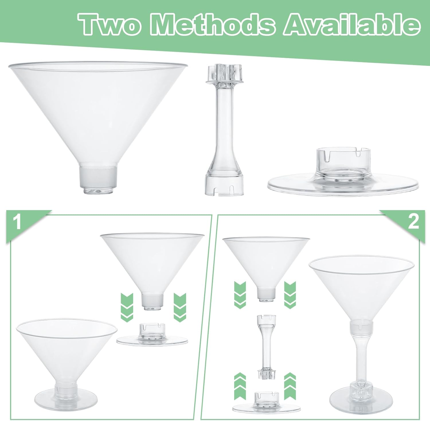 CYEAH 100 Set Plastic Martini Glasses, 5 oz Clear Cocktail Glasses, Tall Mini Martini Cups, Unbreakable Appetizer Dessert Cups for Margarita Wine Champagne Ice Cream Wedding Party Bar Event