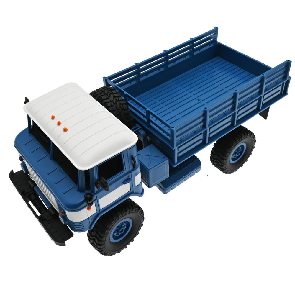 RTR RC Militär Truck 4WD 1:16 WPL 4WD B-24 RTR 2.4Ghz Crawler LKW Ferngesteuerter LKW Ferngesteuertes Auto Geschenk für Erwachsene Kinder Hobby (blau)