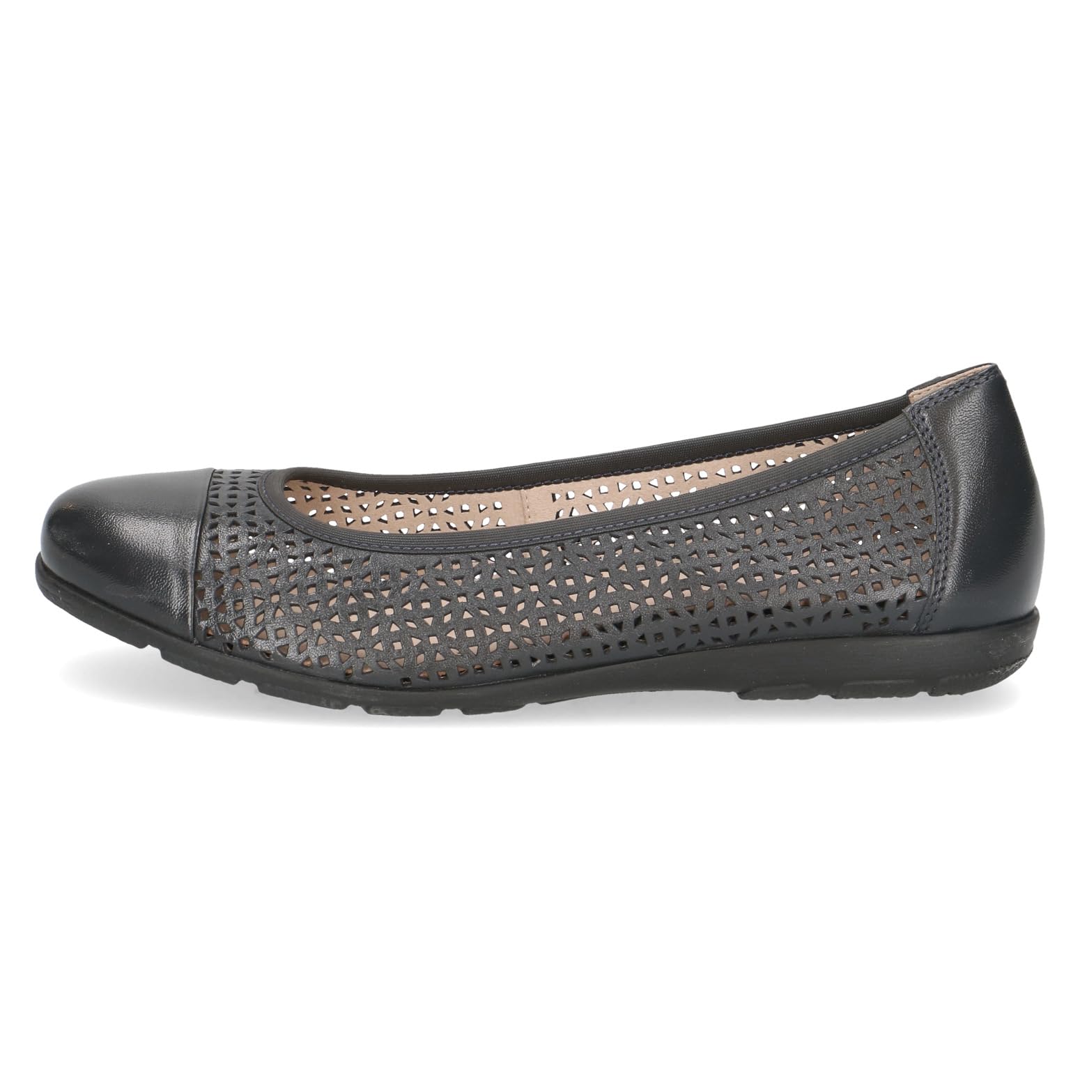 Caprice Damen Ballerinas aus Leder mit Lochmuster