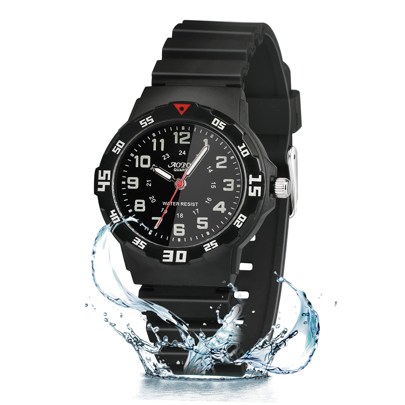 Kids Watches, Child Quartz Wristwatch for Boys Girls Kids Waterproof Time Teach Watches Rubber Band Analog Quartz Children Sport Outdoor Wrist Watches