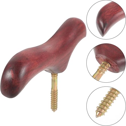 Miniatura 9 de Yardwe Mango de bastón para bastón, perilla de caña de madera, mango de bastón de senderismo, mango de mango de monopié, accesorio para convertidor