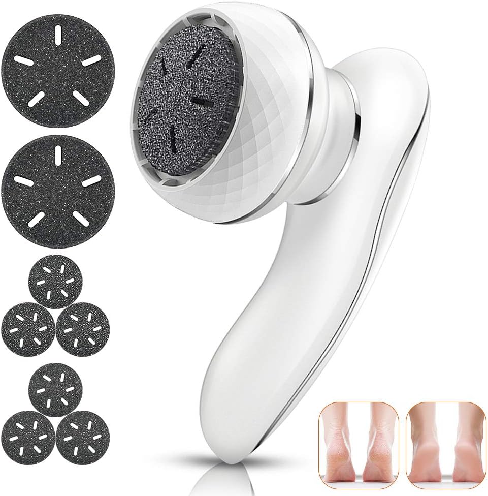 Electric Foot file callus remover for foot, USB Electronic Foot FilePedicure Tools, 3 Professional Electronic Feet Care Grind Head,Pedicure Foot Care Tools for Dead Hard Cracked Dry Skin