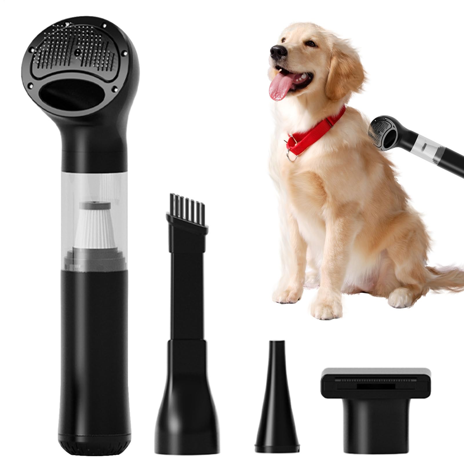 Aspirateur pour toilettage animaux sans fil silencieux avec buses