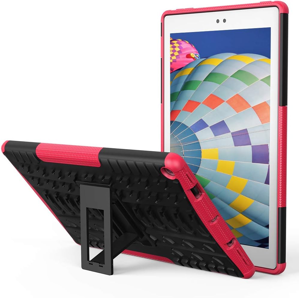 ROISKIN Armor Rugged Dual Layer Kickstand Case Cover Compatible with Tablet 10.1 inch 9th/7th Generation
