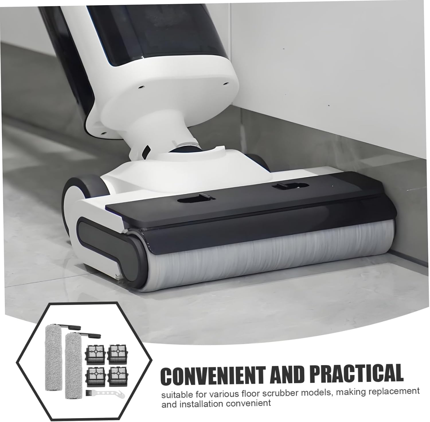 1set Floor Scrubber Replacement and Filter Kit Includes Filters for Floor Scrubber Compatible Models and Cleaning