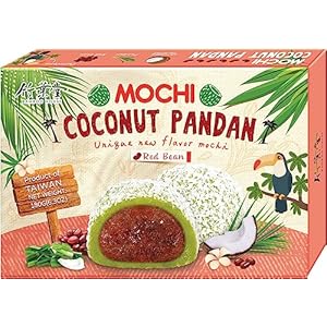 BAMBOO HOUSE Mochi Kokosnuss Pandan, Rote Bohne – 1 x 180 g