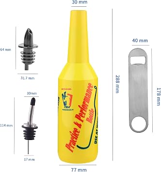 SuproBarware Flair Bottle Decorative Bottles - 25oz/750ml Height Flair Bartender Practice & Performance Bottle, Set of 10