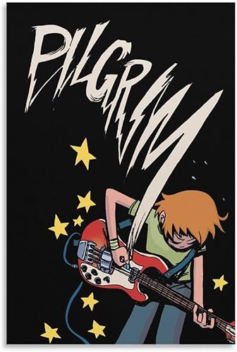 Scott Pilgrim Vs. The World Movie Poster Aesthetic Cool Pictorial Wall Art Paintings Canvas Wall Decor Home Decor Living Room Decor Aesthetic