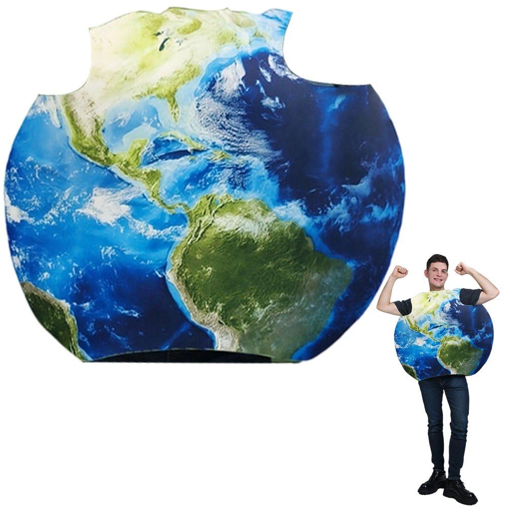 Ppmter Novelty Earth Costume for Adults Funny Earth Outfit Cosplay Costume for Halloween Carnival Themed Party