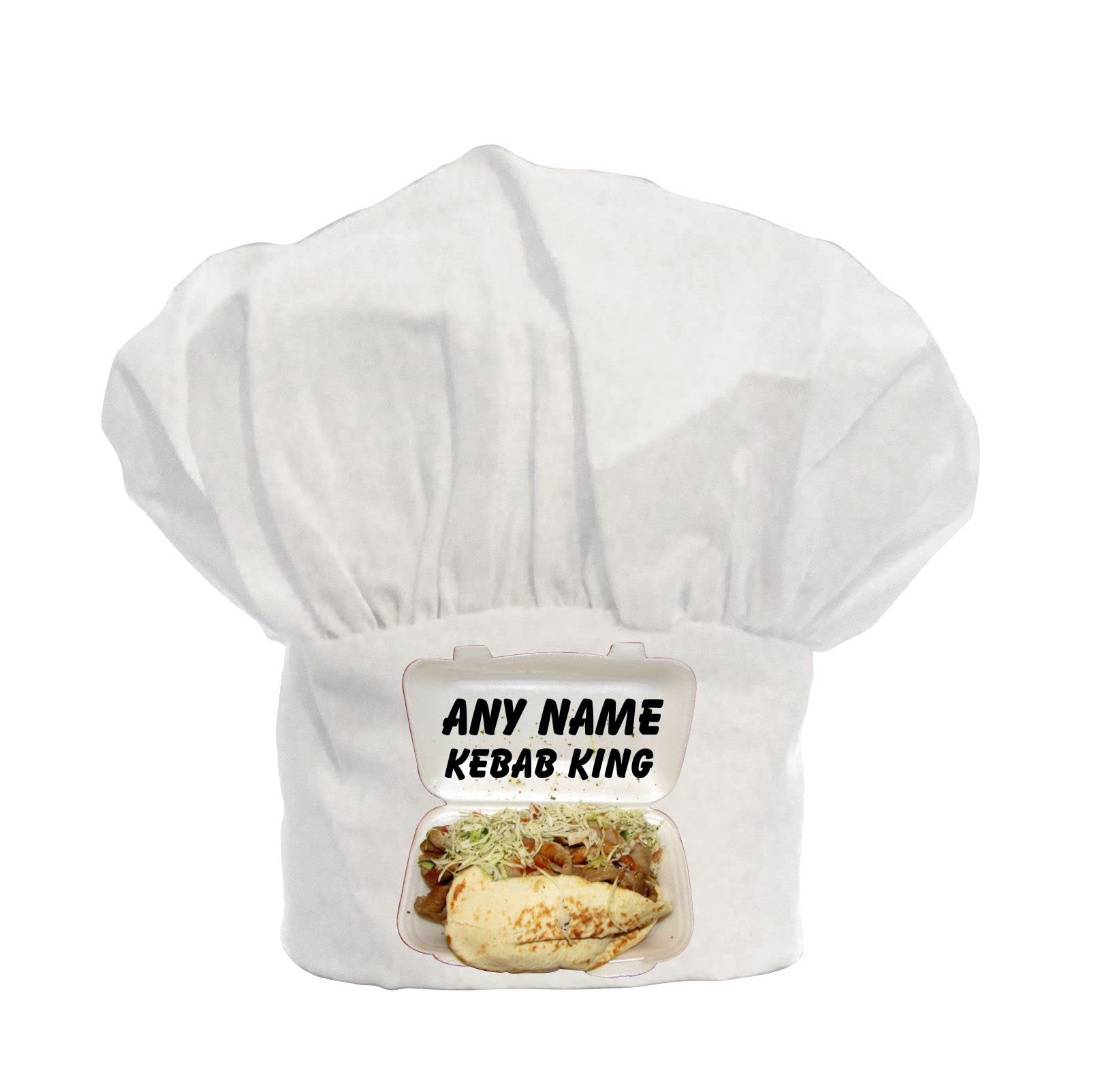 PRESENT2FUTURE PERSONALISED KEBAB KING CHEFS HAT 100% POLYESTER