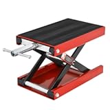 Smartxchoices Motorcycle Lift 1100 LB Capacity Wide Deck Motorcycle Center Scissor Lift Jack Hoist Stand for Street Bikes Cruisers Touring Motorcycles ATVs