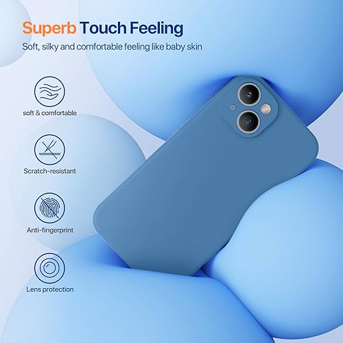 Miniatura 547 de Miracase - Funda diseñada para iPhone 11 con protector de pantalla, funda de goma de silicona líquida, protección total contra caídas y a prueba