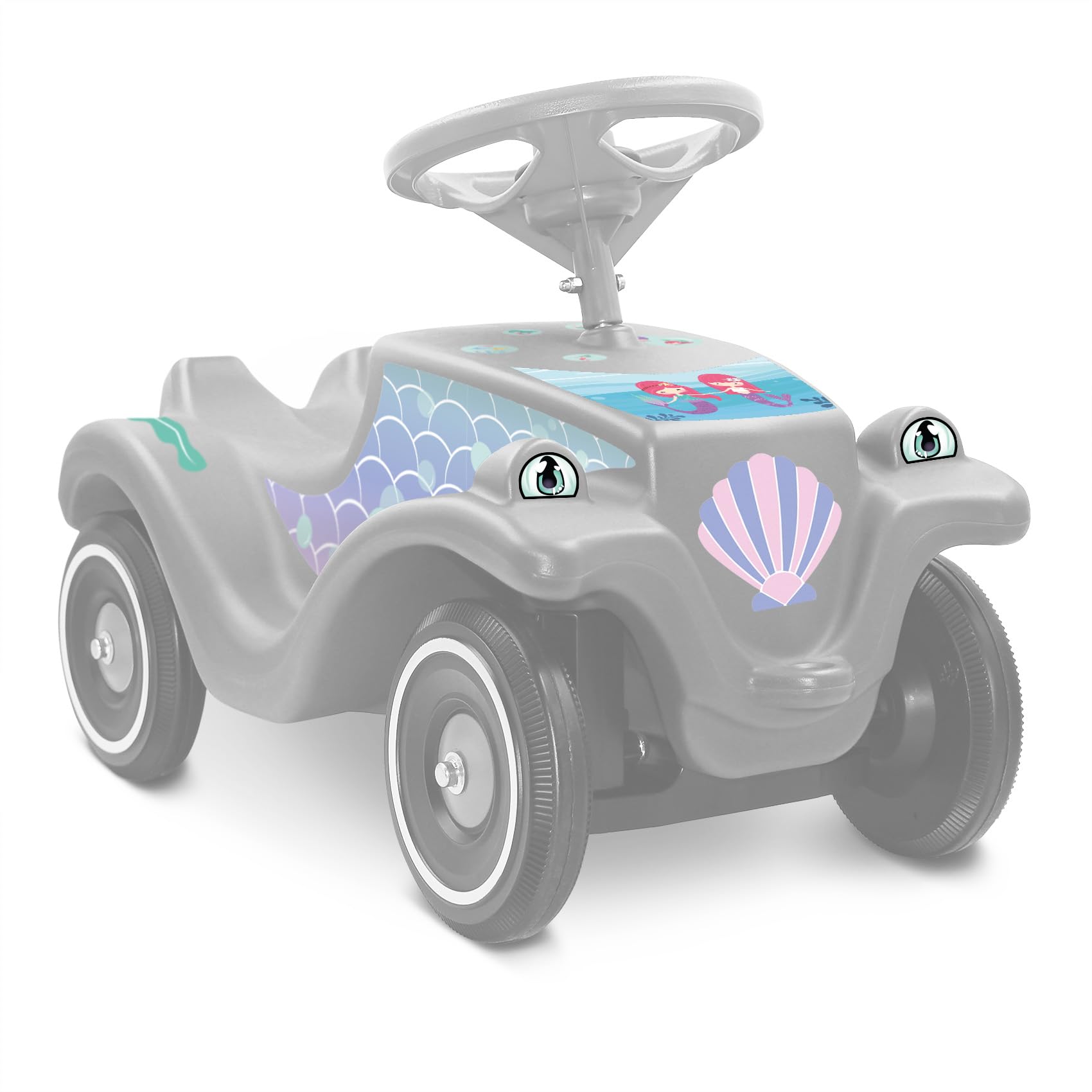 Finest Folia Sticker Set Compatible with Big Bobby Car Classic Sticker for Children's Vehicle Ride-On Toy Car Design Film for Girls Boys R194 (15 Mermaids)
