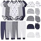 Kiddiezoom Mameluco de algodón de una pieza con pies ajustados para bebés y niños pequeños, 6-9 meses
