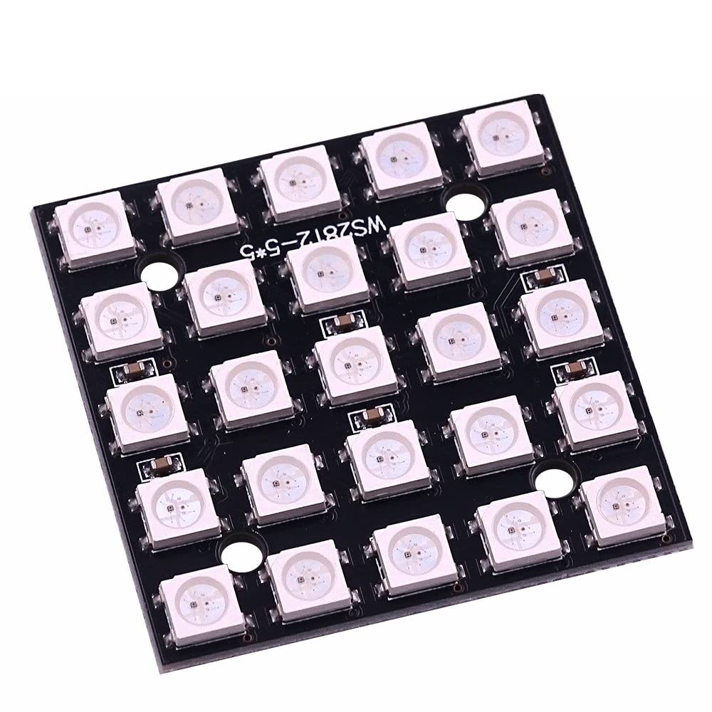 25 bit WS2812B 5 x 5 bit 5050 RGB LED Built in Full Color Drive Color lamp Development Board