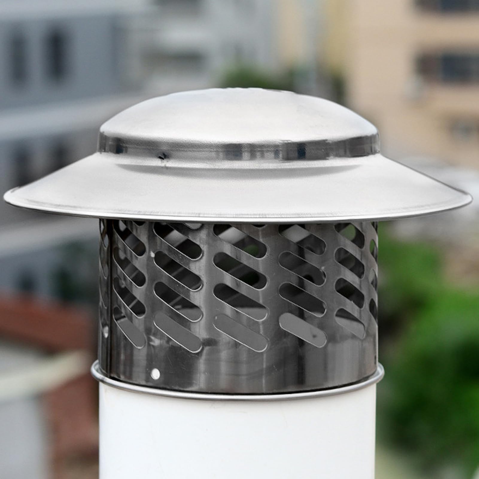 Nasada kominowa | Stal nierdzewna Okrągły Daszek | Odporna na warunki atmosferyczne Dach Wentylacja Osłona komina | do Finial Konstrukcja Stovepipe Zewnętrzny Woda Heater Fabryka Masonry Dom Piece
