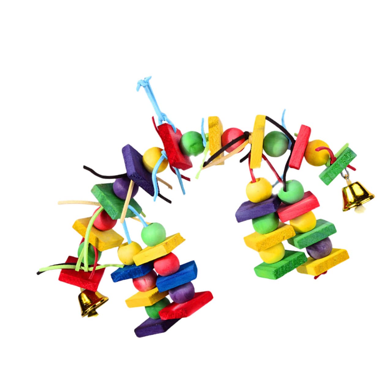 BESPORTBLE 3pezzi Giocattolo Per Pappagallo Legno Colorato Giocattolo Da Masticare Per Uccelli Accessorio Per Gioco Degli Uccelli Divertente e Resistente Per Pappagalli