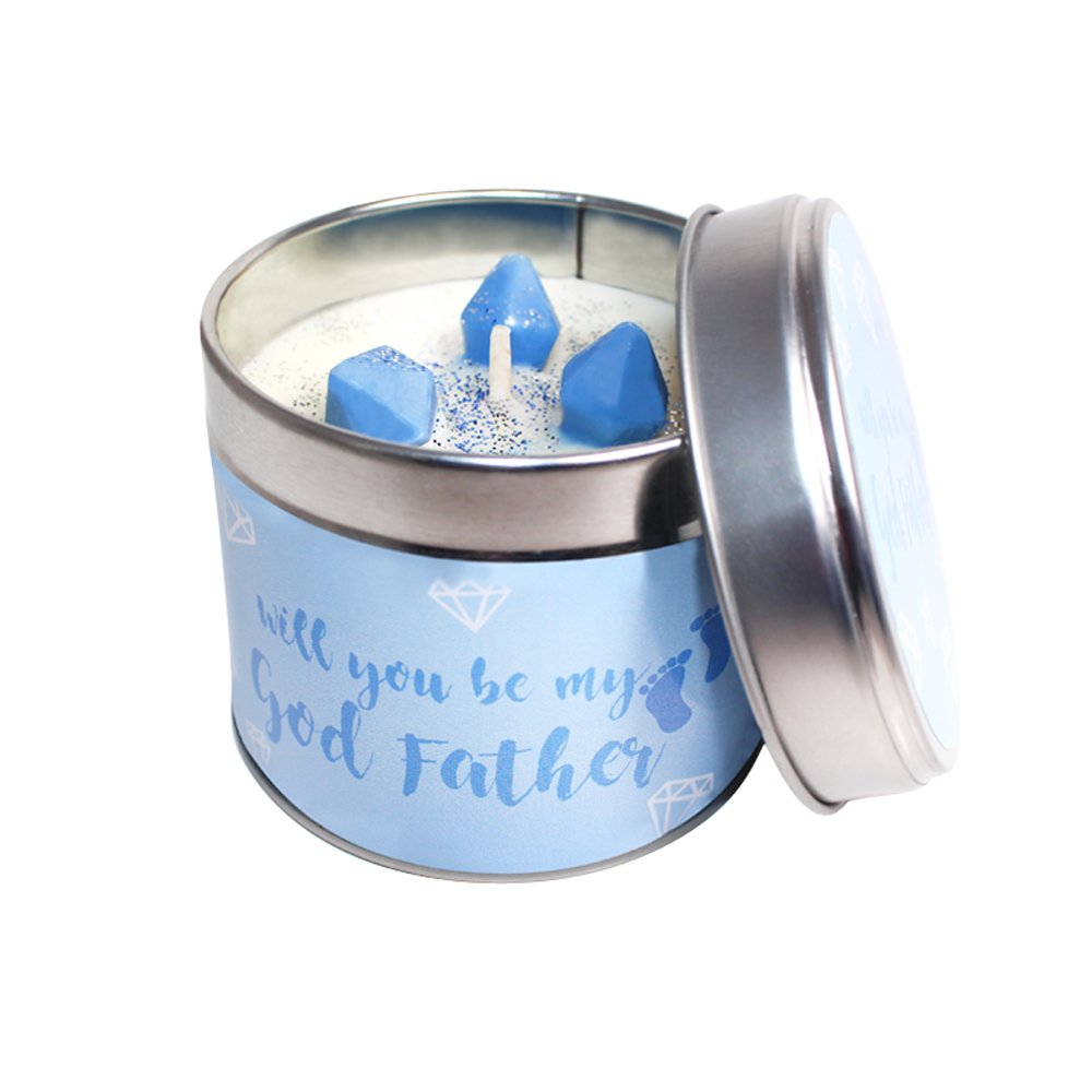 Sheenashona Will You Be My Father Candle Tin (Godfather) - Made To Order/Handmade/Soya Wax
