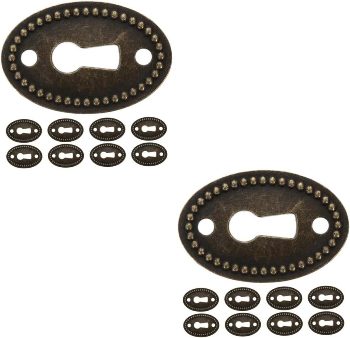 OSALADI 24pcs Keyhole Cover Plate Decorative Keyhole Covers Bracket Antique Insert Plates Frame
