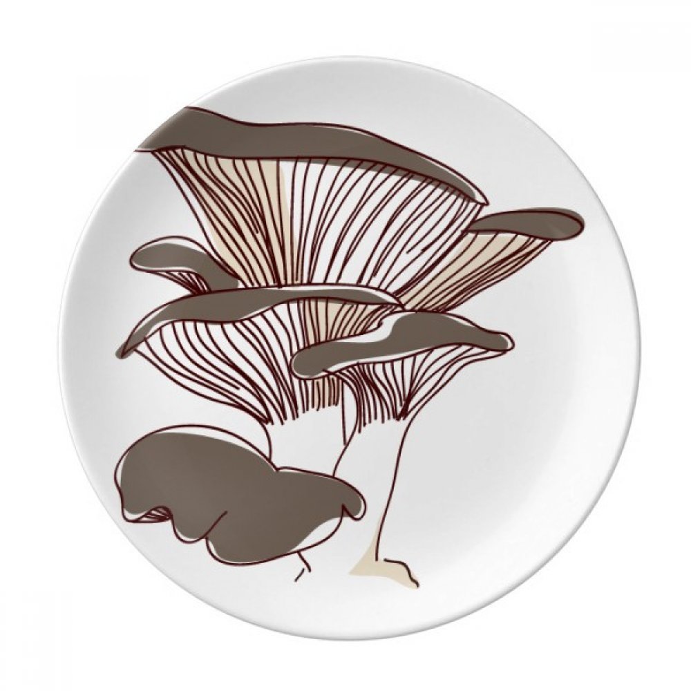 Assiette à dessert en porcelaine 25,4 cm avec illustration champignon pour dîner maison