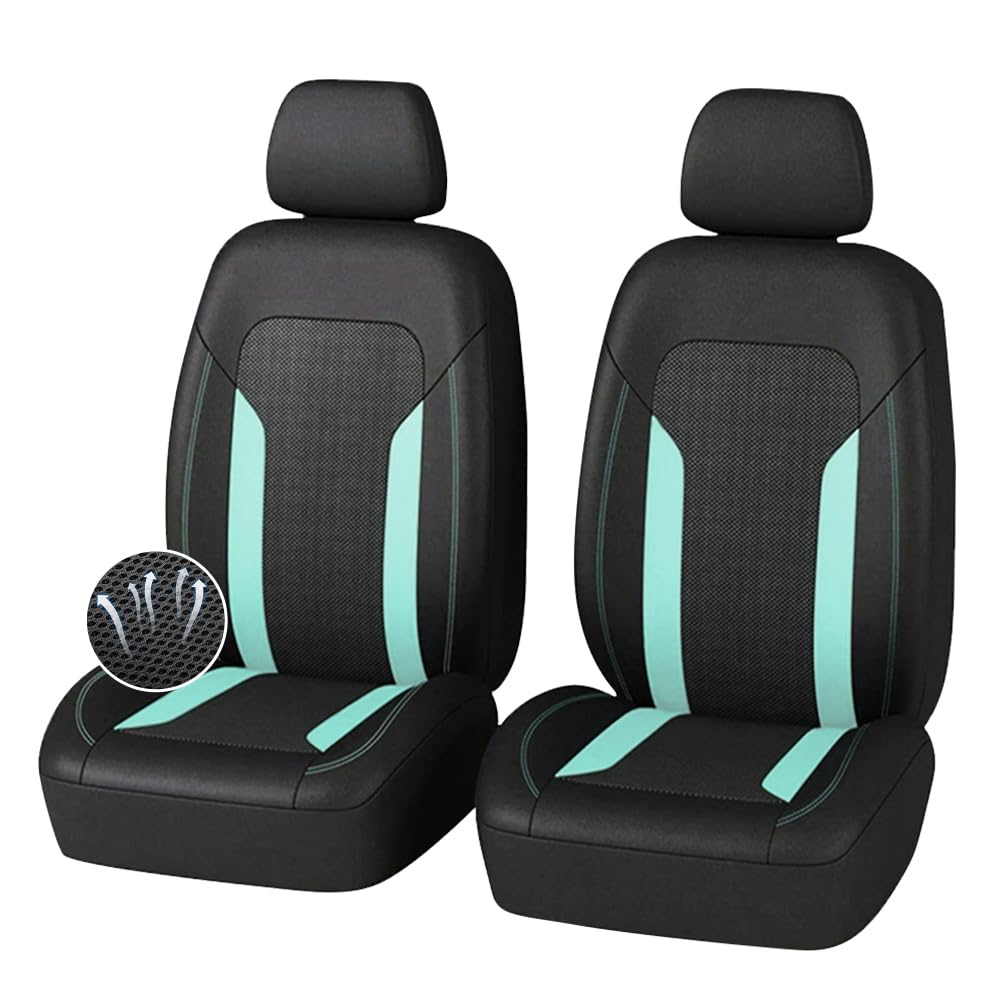 Photo 1 of ***MISSING HEADREST COVER***4PCS Cooling Car Seat Covers,Breathable Front Seat Covers with Mesh Construction and Foam Padding,Car Seat Protector to Reduce Back Sweating,Universal Car Interior for Car SUV (Mint)