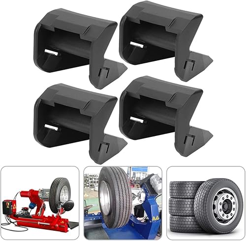 Miniatura 8 de Akozon Protector de llanta para cambiador de neumáticos, 4 unidades, protectores universales de mandíbula, cubiertas protectoras negras para