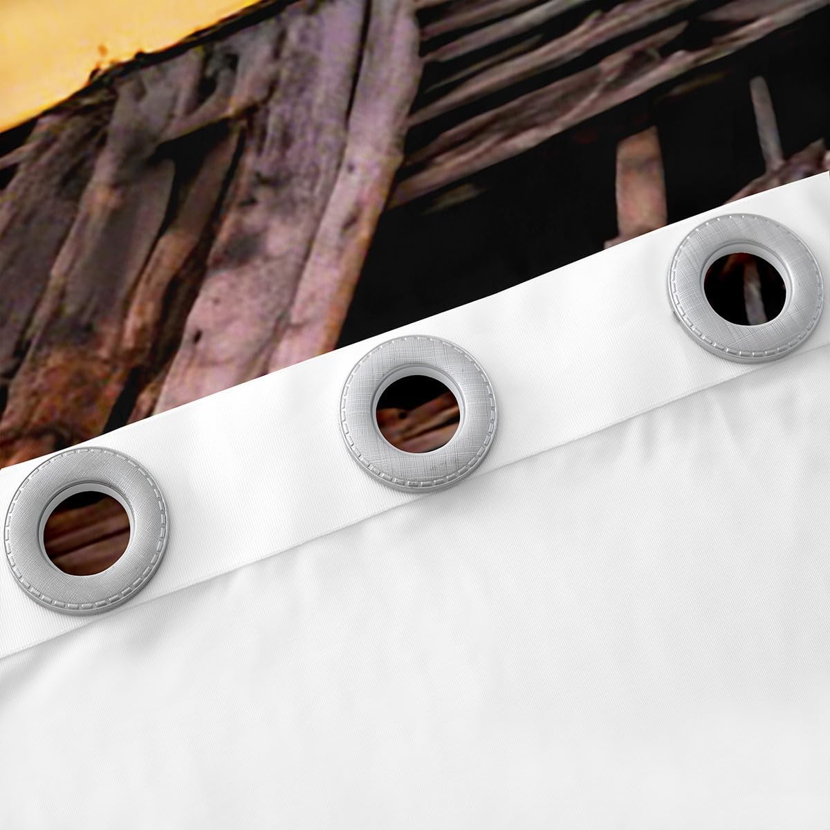 Rustic Farmhouse Curtains Blackout 30%-50%,Vintage Red Truck Cabin Wooden Plank Window Drapes,Autumn Sunset Sky Farm Sunflower Natural Window Treatment Grommet Top 2 Panels Decor,52Wx96L