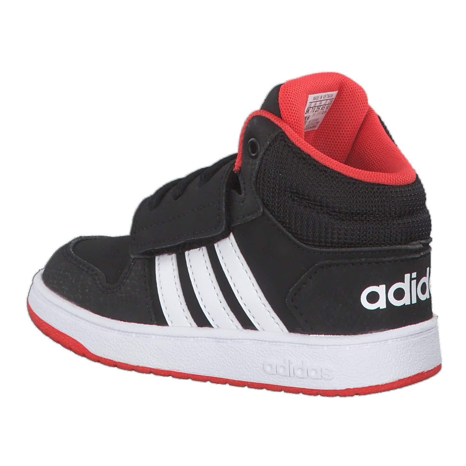 Adidas B75945 Unisex bebé Zapatillas de Gimnasia, Negro (Core Black/FTWR White/Hi/Res Red S18 Core Black/FTWR White/Hi/Res Red S18), 18 EU
