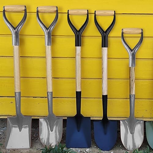 Miniatura 4 de Mango de agarre en Y de 1.2 in de diámetro interior, mango de repuesto de pala de metal, manijas de accesorios de jardín con agarre de madera para