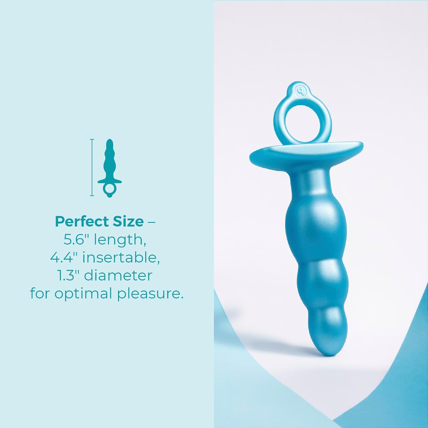 b-Vibe Butties Anal Plug - Prostate Tapered Silicone Butt, Sex Toys (Blue)