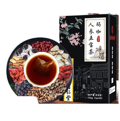 Yiylunneo Nanjing Five Treasures Tea Wolfberry Tea Men's Tonic Supplements Stay Up Night Ginseng Eight Treasures Tea Men's Kidney Healthy Strong Root Tea #TOP7