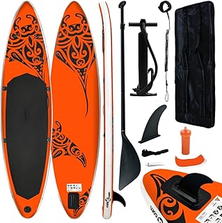 LIGTEX Furniture sets,tools,Inflatable Stand Up Paddleboard Set 366x76x15 cm Orange