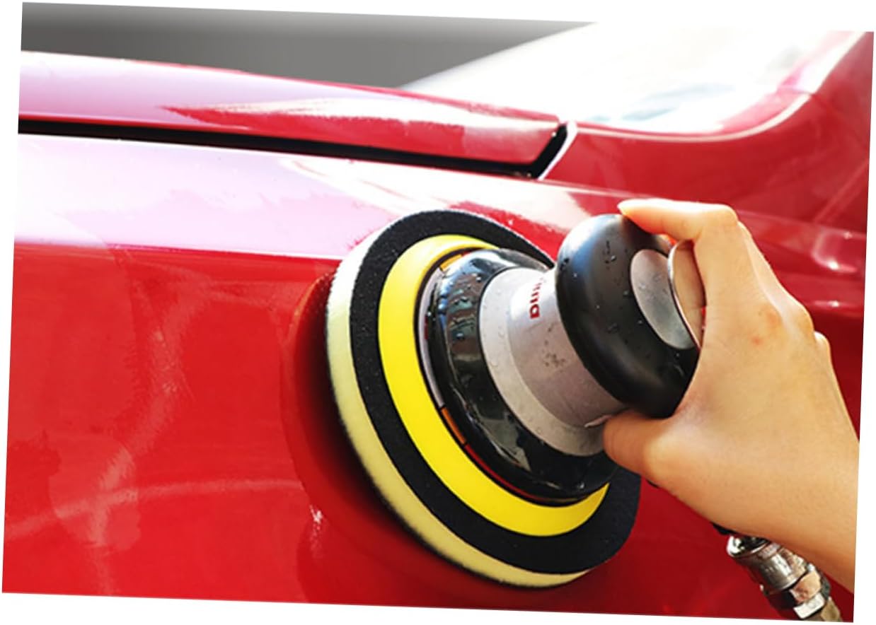 5-Inch Pneumatic Car Polishing Machine with Wrench Automotive Wax Polisher Tool Dry Sanding Compatible with Surfaces Blue
