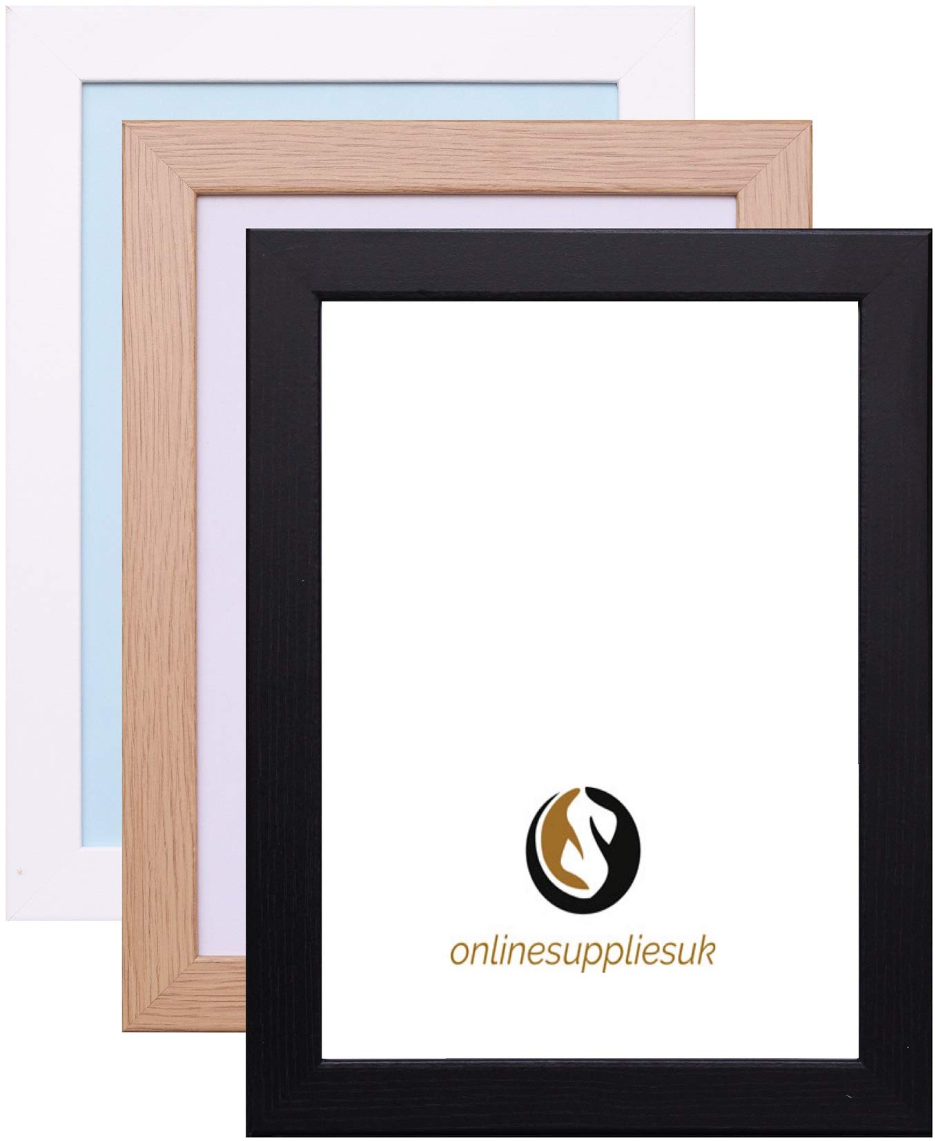 Frameeazy Oak Photo Picture Poster Frame Panoramic Maxi Size Modern Style Plain Moulding Frames (, 12"X10"(30.48 X 25.4Cm))