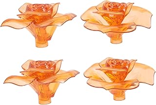 LOEFLIFA 4 Piezas Accesorios De Iluminación Flores Falsas De Cumpleaños Flores Para Decorar Decoración De La Flores De Plastico Favor De Fiesta Chocolate El Plastico