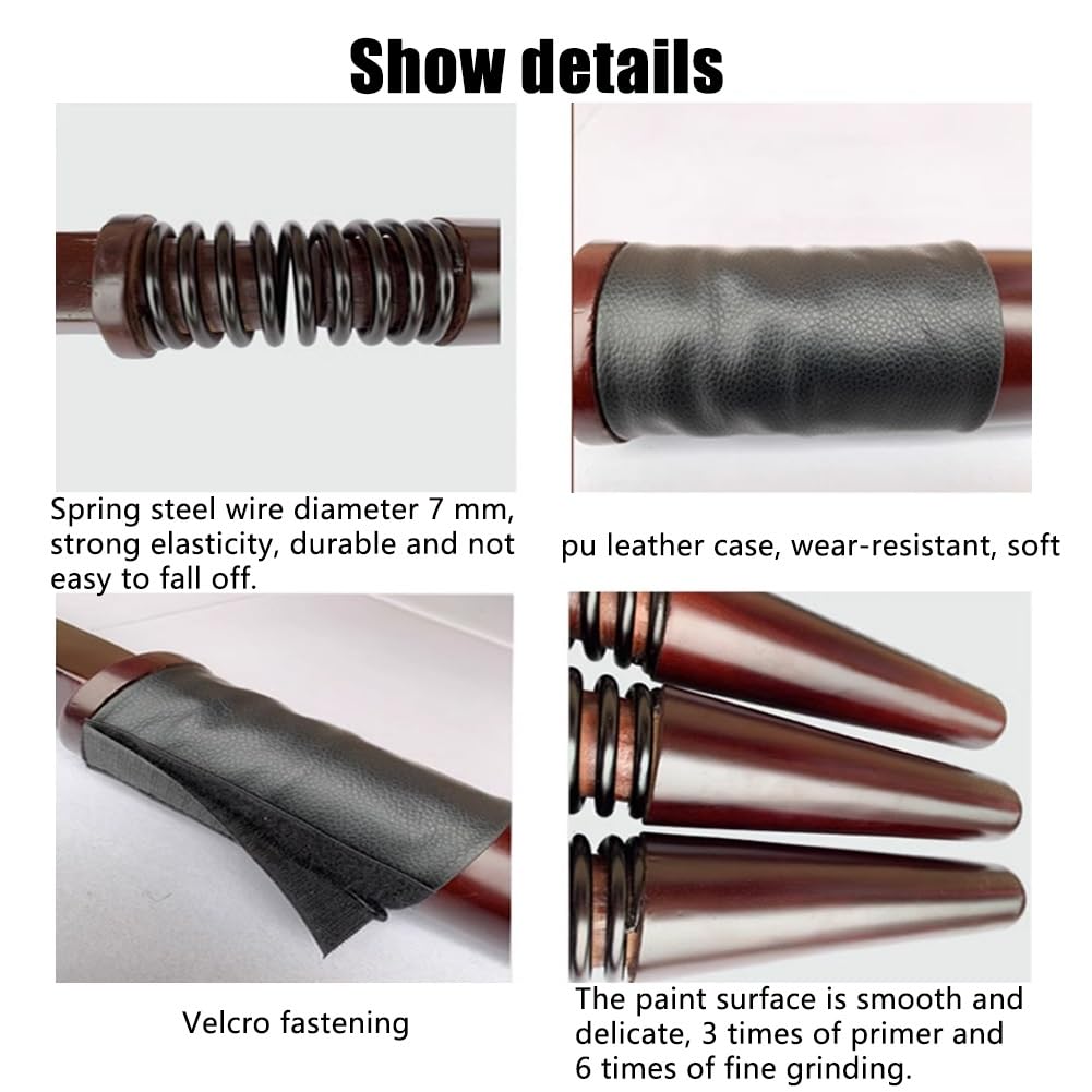 DYK&NX Wing Chun Wooden Dummy Accessori, Accessori per Allenamento Kung Chun, Wooden Dummy Training Target, con Bracci A Molla, Adatto per Fori da 1,5 Pollici * 1,5 Pollici (Grey : 3)