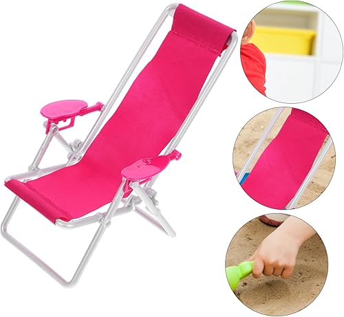 Miniatura 9 de Alasum Mini silla de cama plegable, ligera, reclinable, tumbona de playa, mini salón al aire libre para niños y niñas y adultos