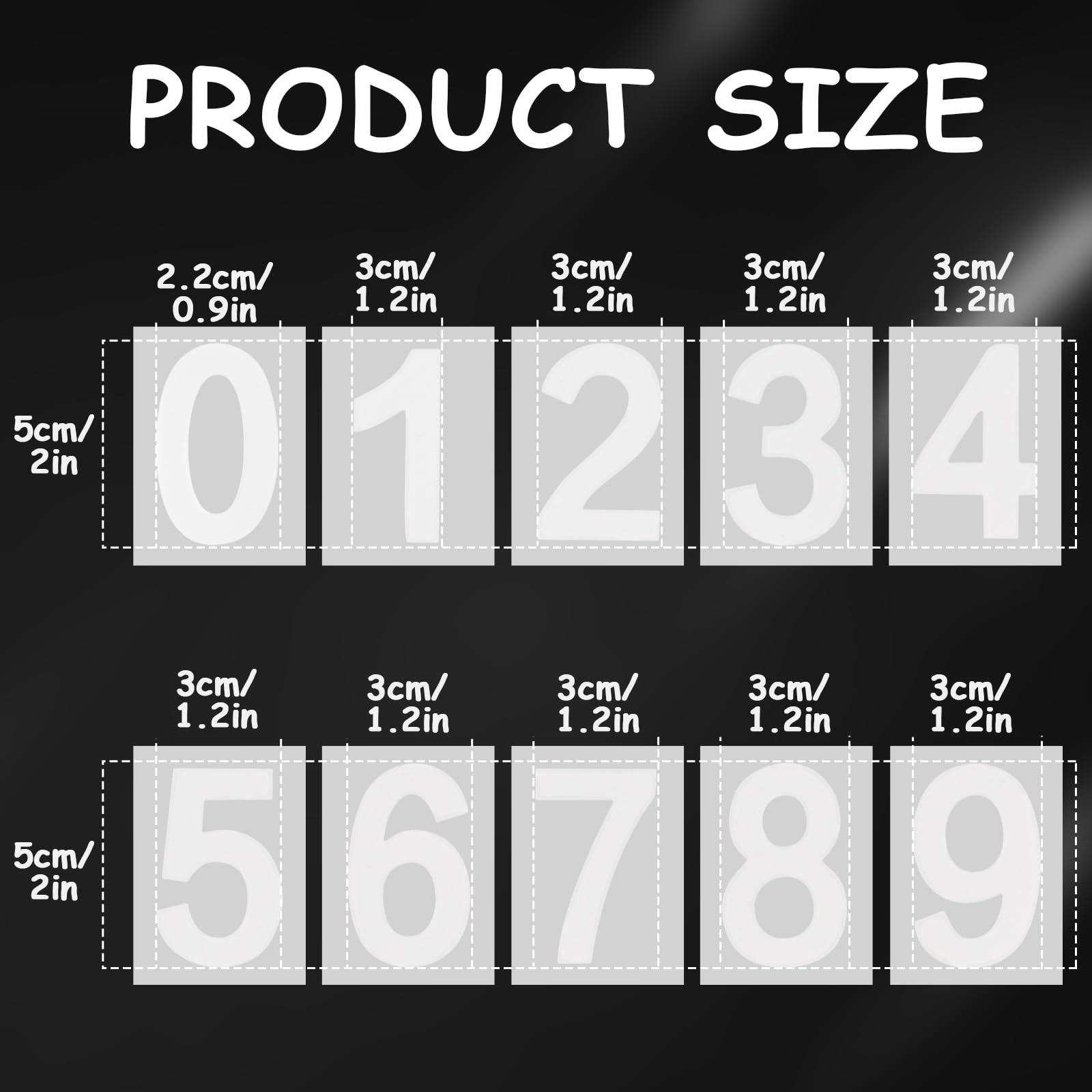 Die Cut Reflective Silver Vinyl Numbers Stickers 3 Inch Self Adhesive - 3 Sets - Premium Decal For Mailbox, Signs, Window, Door, Cars, Trucks, Home, Business, Address Number, Indoor Or Outdoor - View #2