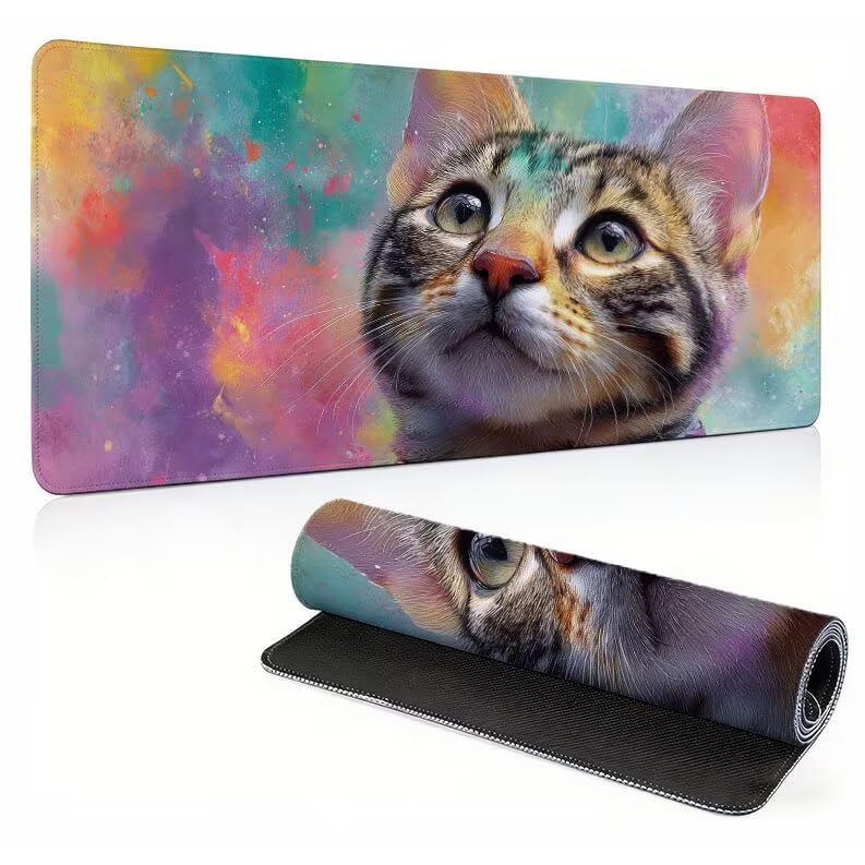 Tapis de souris gaming XXL pour corriger le manque de place et la glisse du sous main sur le bureau