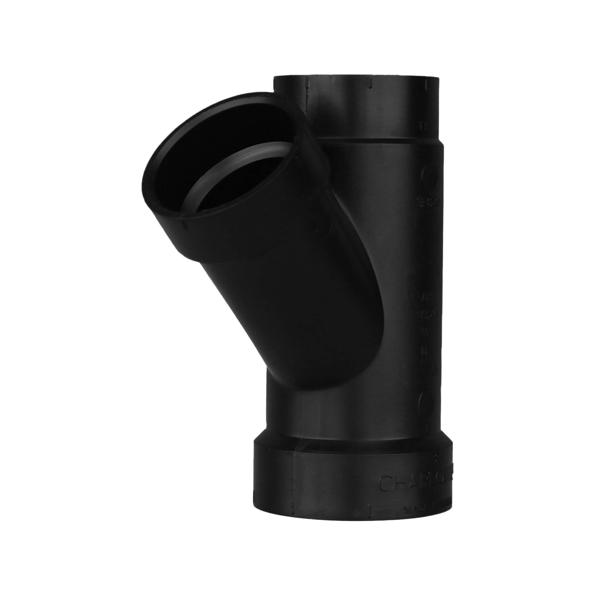 2" X 1-1/2" X 1-1/2" Wye Pipe Fitting - Reducing (Hub x Hub) Schedule 40 ABS DWV (Drain, Waste and Vent) Durable and Easy to Install for Home or Industrial Use (Single Unit)