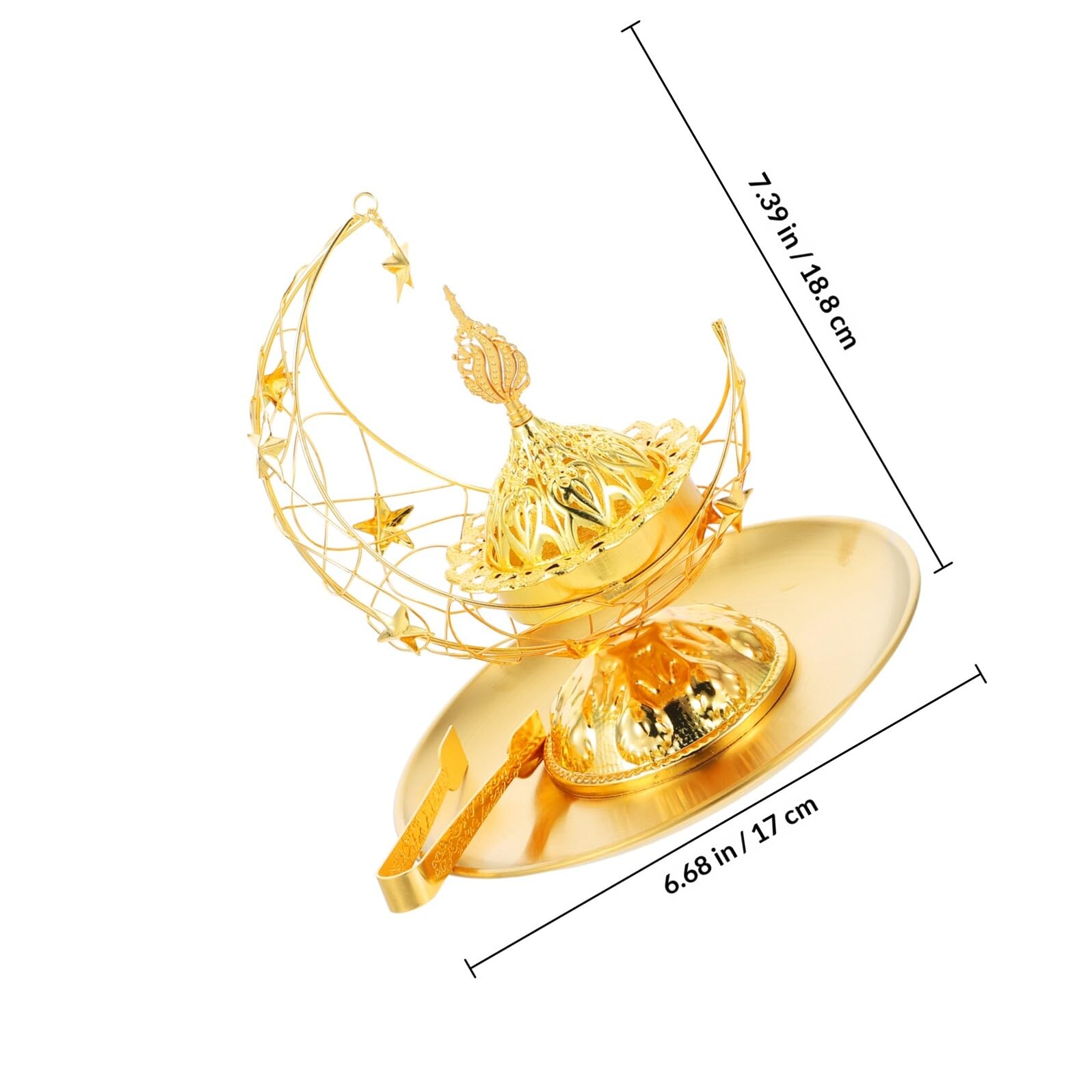 Goldene Metall Räucherpfanne als Halter Satz für Eid Deko