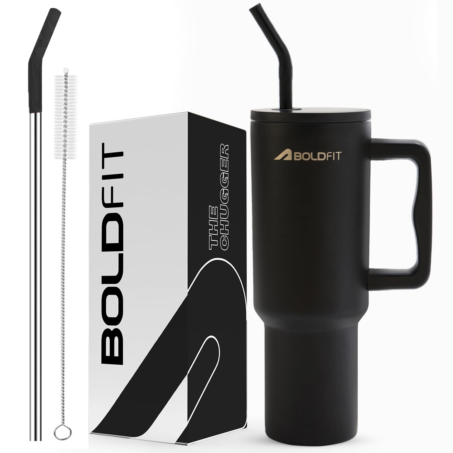 Tumbler Bottle Water Bottle with Lid and Straw 1.2L Stainless Steel Double Insulated Tumblers for Hot & Cold Drink 100% Leakproof Tumbler with Handle & Reusable Straw Sipper with Brush 1200ml