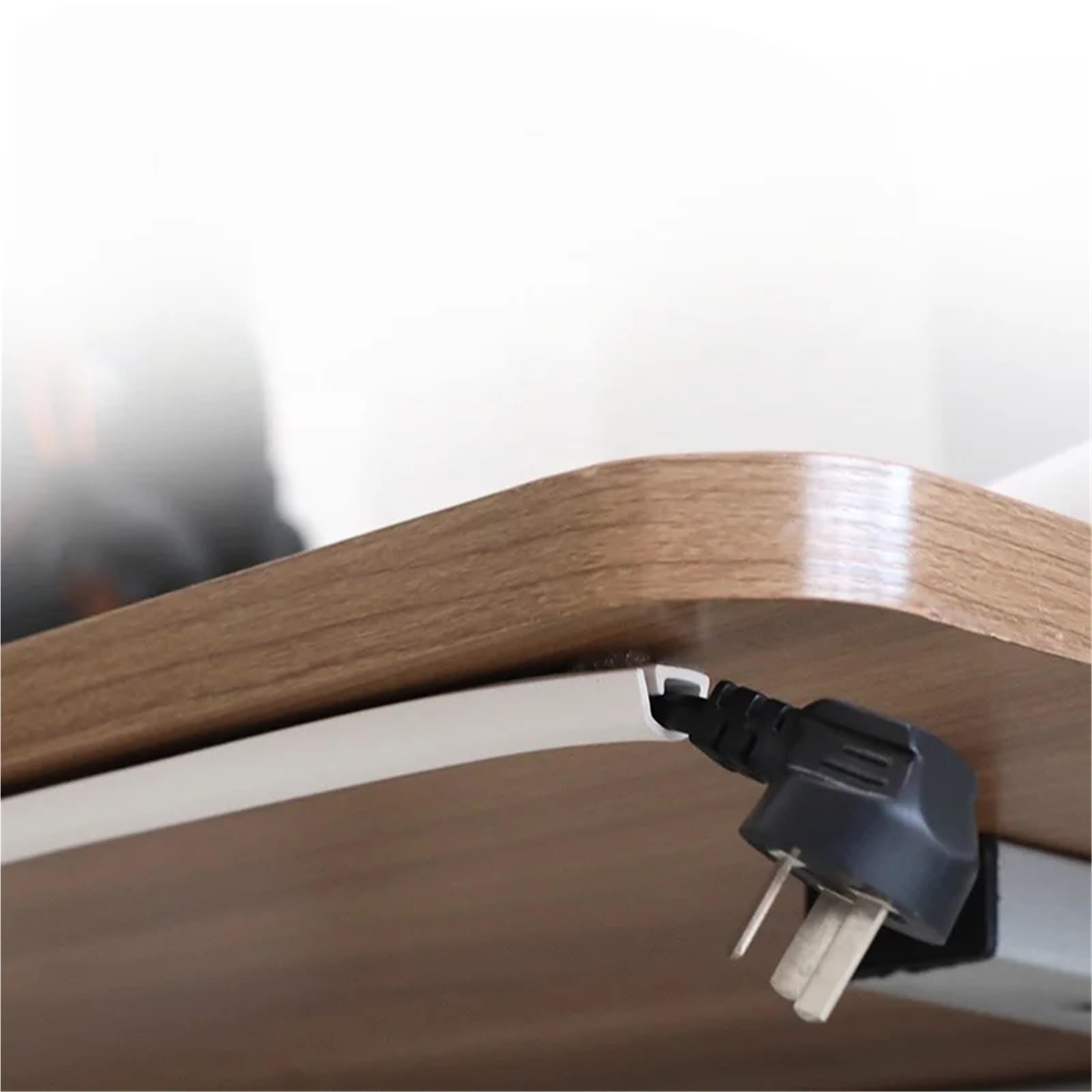 caNaleta Cables Pared Adhesivo 1 Unidad de Protector Cable Suelo m/3,0 Metros, PVC Flexible Autoadhesivo, conducto alimentación extendido(Black,3.0M)