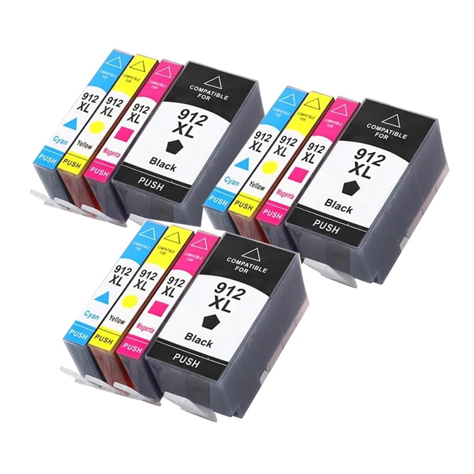 Cartouche d’Encre, Compatible avec HP, 912 912XL OfficeJet 8020