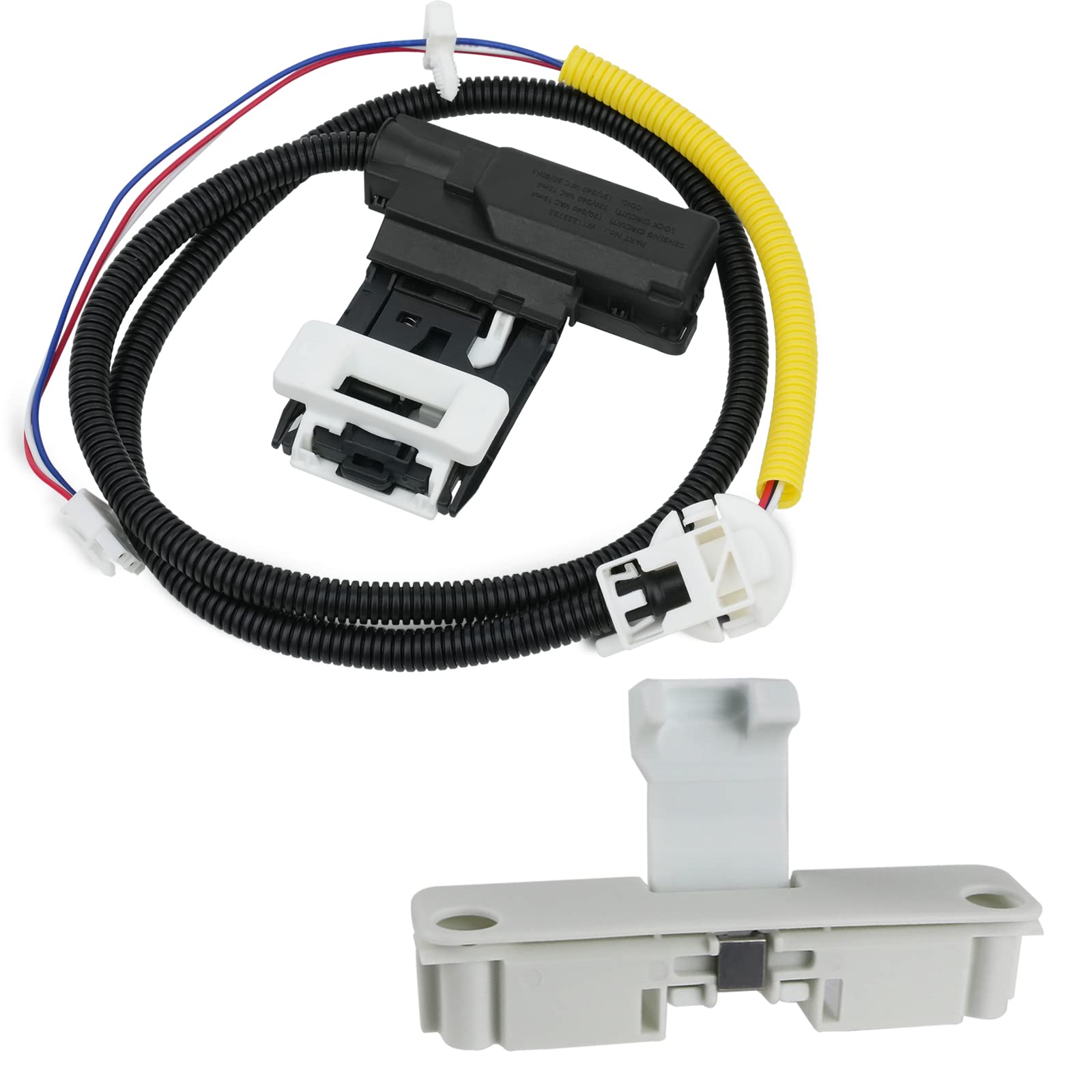 W11307244 W10682535 Washer Lid Lock Assembly and W10837741 Lid Strike Fit for maytag bravos crosley kenmore Series 110 200 500 roper whirlpool amana, Fit Model WTW5000DW1 RTW4516FW2 VAW3584GW1