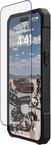Miniatura 4 de URBAN ARMOR GEAR UAG - Protector de pantalla compatible con iPhone 15 Pro Max de 6.7 pulgadas, vidrio templado doble 9H, ultra transparente, HD,