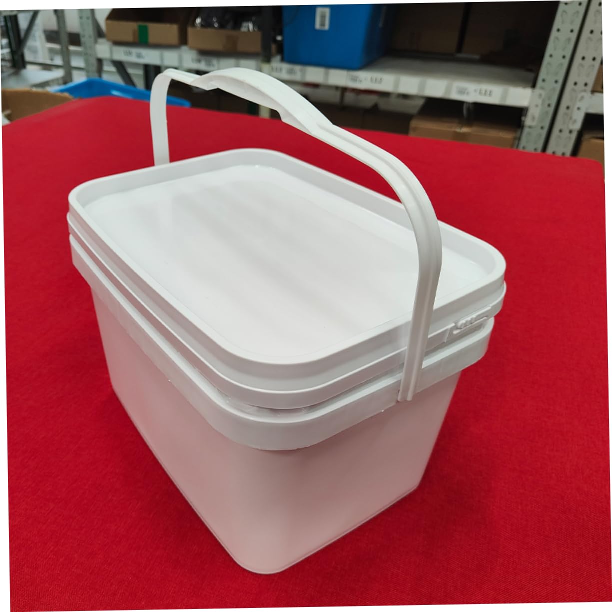 Secchio per Vernice in Plastica 10l Bianco con Coperchio e Manico, Leggero e Facile da Trasportare, Mastello per Pittura e Uso Domestico